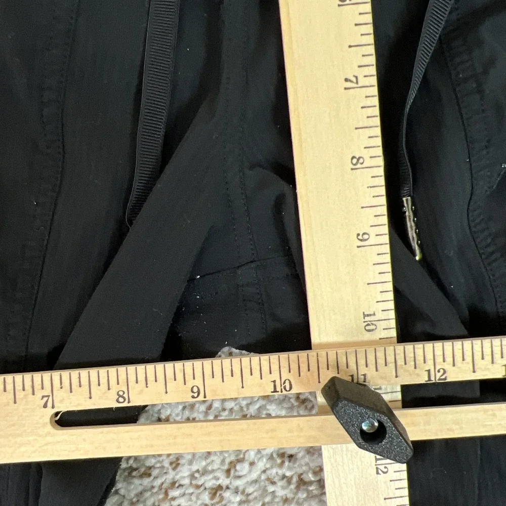 Lululemon Pant Womens Small Black Woven Jogger Elastic Waist Pockets Gym Workout